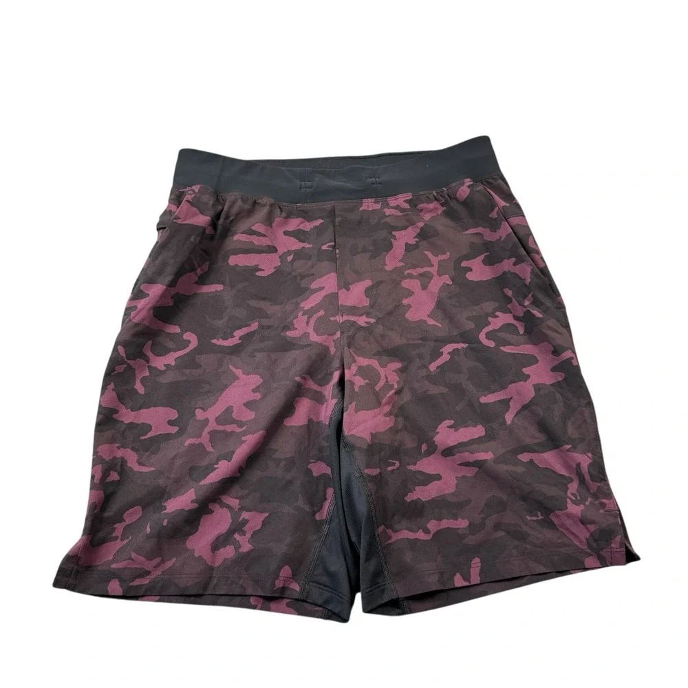 Lululemon Mens THE Short Maroon Camo Performance Athletic Gym Shorts Size Medium